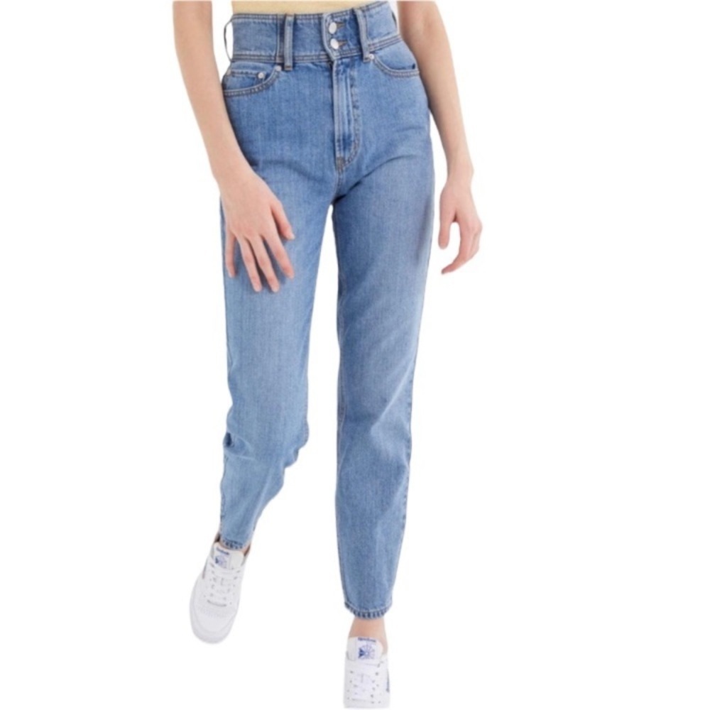 BDG Urban Outfitters Mom Jeans Double Button High Waist Ankle/Cropped Baggy 27 - Picture 3 of 9
